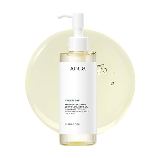 Anua Heartleaf Pore Control Cleansing Oil, Pore Cleanser, Sebum Care, Gentle Melting Oil Cleanser for Face, Safe For All Skin Type, Daily Hydrating Makeup Remover, Korean Skin Care (6.76fl.oz)